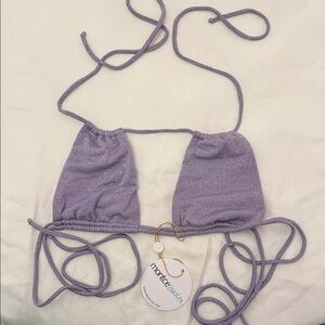 Montce Purple glitter bikini top